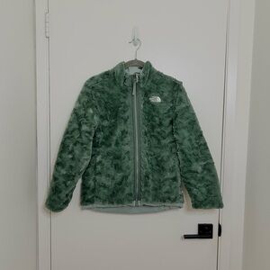 The North Face Girls Reversible Puffer Jacket Sage Green Size Medium